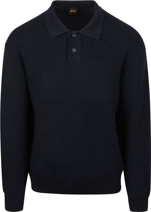 BOSS Longsleeve Poloshirt Kotor Marineblå Product