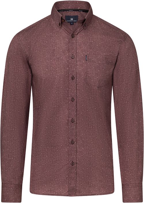 Camicia State of Art con stampa bordeaux Product