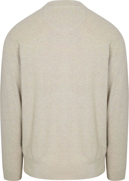 CASAMODA Structure Cardigan Zip Ecru Product / Achterkant