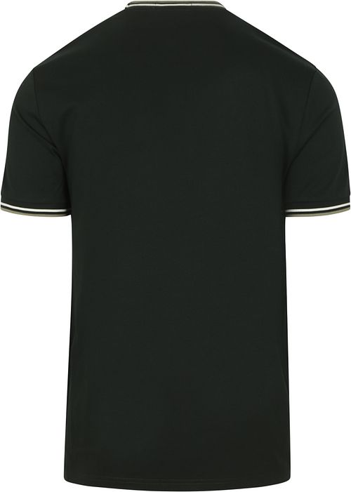 Fred Perry M1588 Twin Tipped T-shirt Mørkegrøn Product / Achterkant