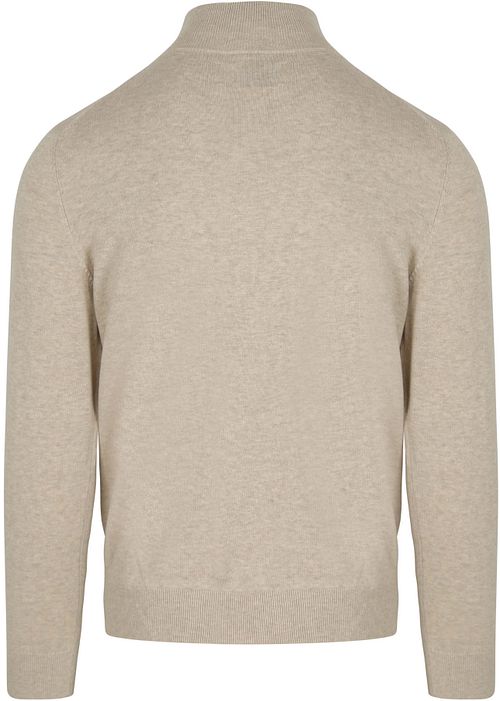 Gant Half Zip Pull Laine Beige Clair Product / Achterkant