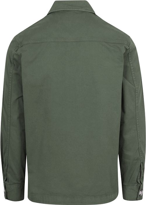 King Essentials The Benjamin Overshirt Olijfgroen Product / Achterkant