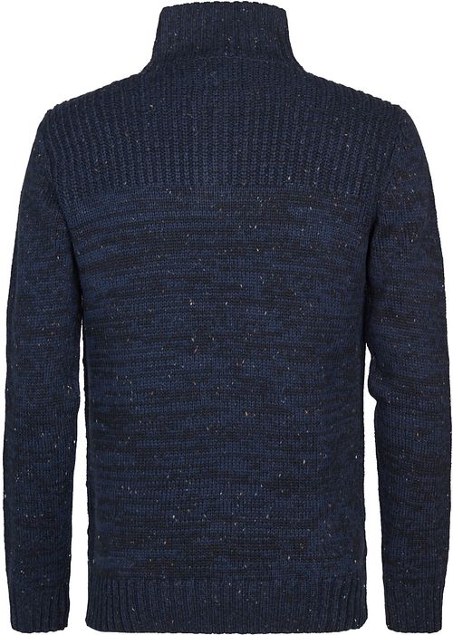 Petrol Kabeltrui Half Zip Hamilton Navy Product / Achterkant