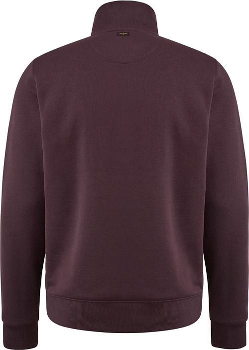 PME Legend Pull zippé à demi-bouton Bordeaux Product / Achterkant