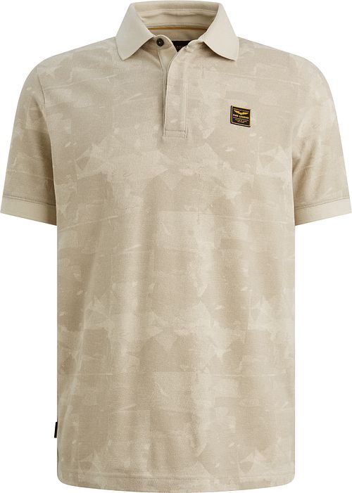 Polo PME Legend in piqué con stampa beige Product