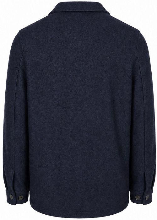 Sobrecamisa Suitable de lana bouclé azul marino Product / Achterkant
