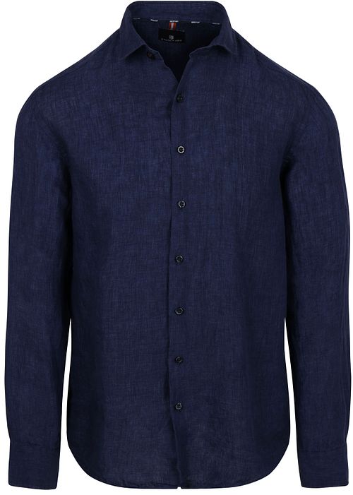 State Of Art Skjorte i Navy Linned