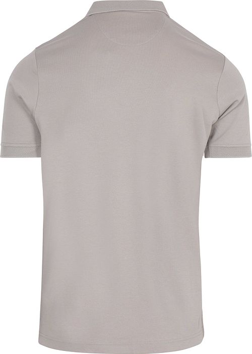 Suitable Boris Liquid Polo Shirt Greige Product / Achterkant