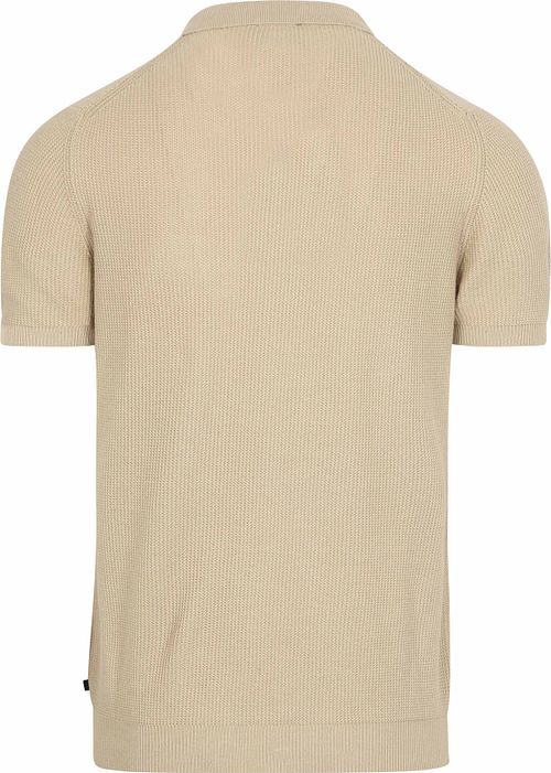 Suitable Respect Polo Structure Knit beżowy Product / Achterkant