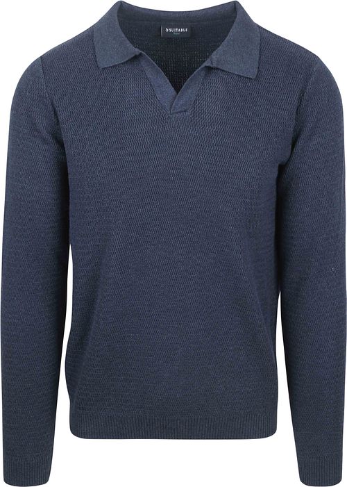 Sweter Suitable Riva Structure Melange Navy Product