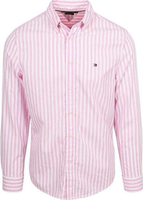 Tommy Hilfiger Poplin Overhemd Streep Roze