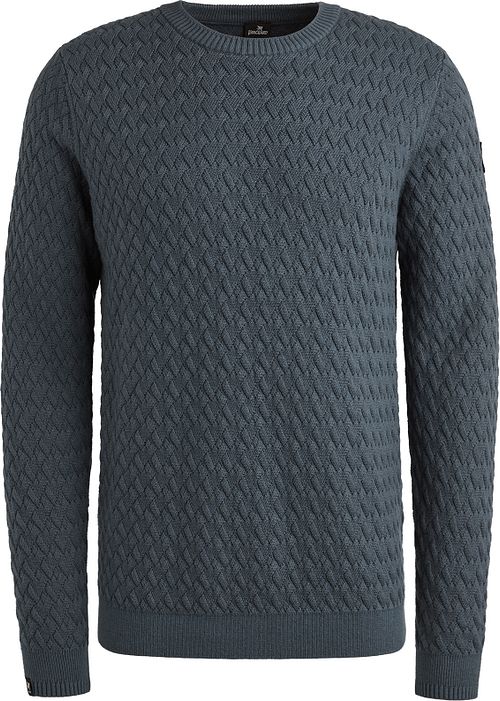 Vanguard Knitted Structure Pullover Blue