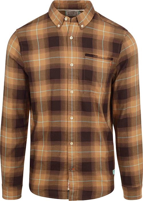 Camicia Scotch and Soda a quadri marrone Product