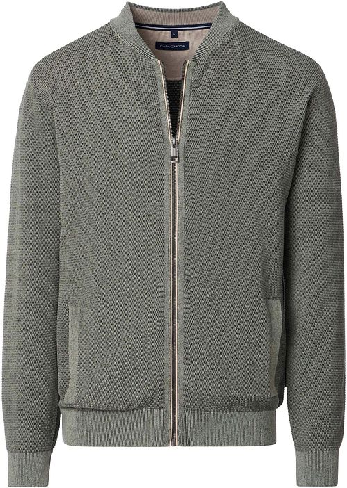 CASAMODA Kardigan Zip Structure Groen Product