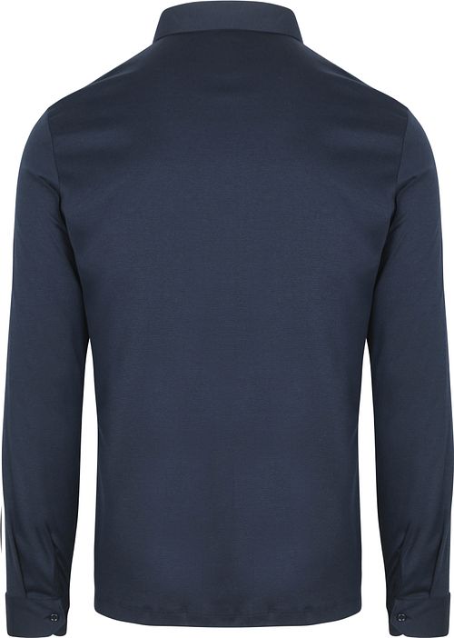 Desoto Långärmad polotröja Essential Marinblå Product / Achterkant