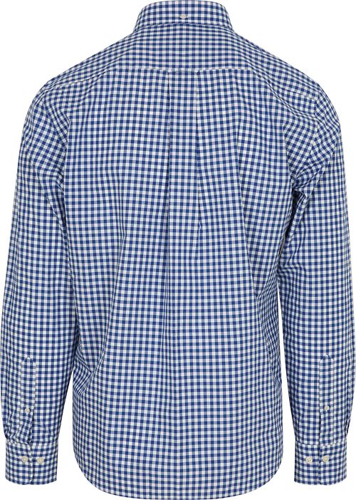 Gant Shirt Gingham Poplin College Blå Product / Achterkant