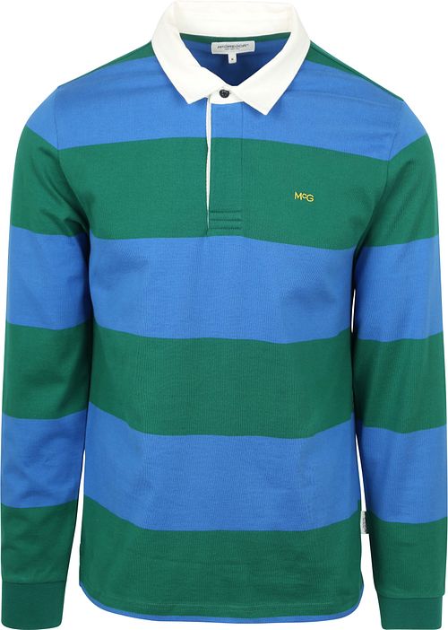 McGregor Rugbyshirt Streep Blauw Groen Product