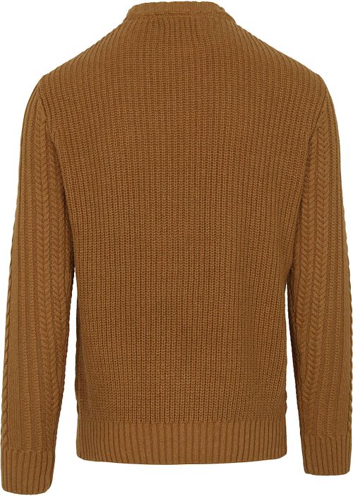 No Excess sweter z dzianiny z mieszanki wełny brązowy Product / Achterkant