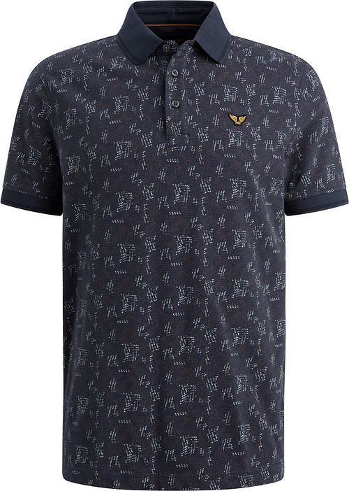 PME Legend Polo Shirt Piqué Print Navy Product