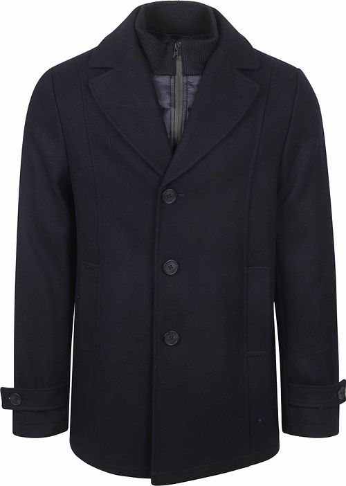 Suitable Caban Coat Wool Navy