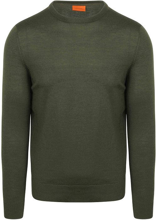 Suitable Pullover in merino verde militare Product
