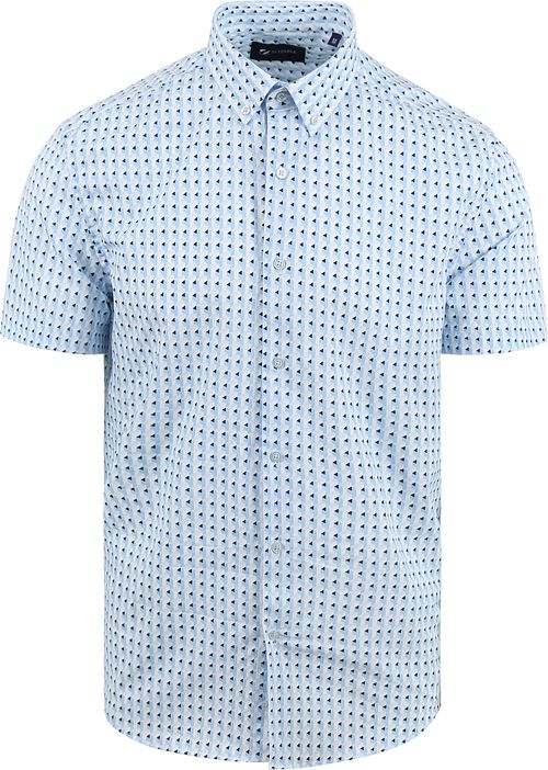 Suitable Short Sleeve Hemd Druck Blau Product