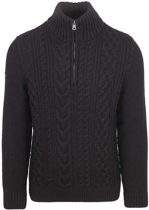 Superdry Jacob Cable Sweter Half Zip Navy Product