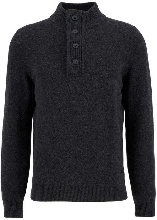 Sweter Barbour z wełny z naszywką, antracytowy Product