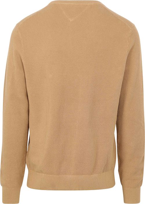 Tommy Hilfiger Strukturalny sweter brązowy Product / Achterkant