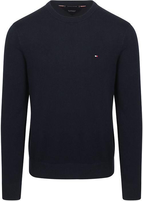 Tommy Hilfiger Trøje i bomuldskashmir, DYB marinblå Product