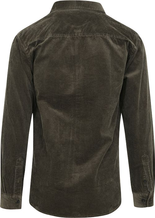 Anerkjendt Skjorte Akleif Corduroy Mørkegrøn Product / Achterkant