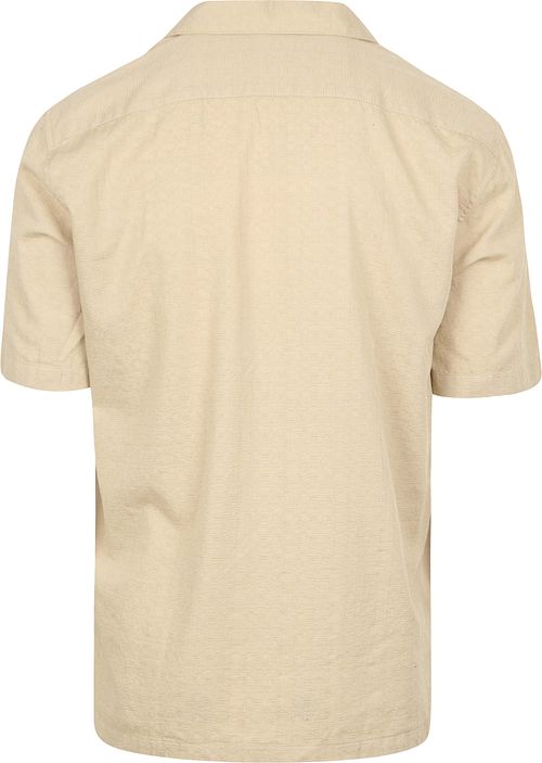 Marc O'Polo Kräpp Skjorta Kort Ärm Beige Product / Achterkant