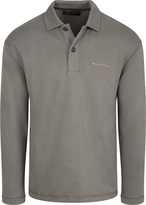 Marc O'Polo Longsleeve Heavy Poloshirt Graphite Dust