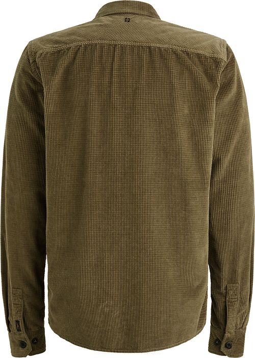 PME Legend overshirt z dobby corduroy w kolorze przygaszonej zieleni Product / Achterkant