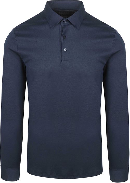 Polo a maniche lunghe Desoto Essential Navy Product