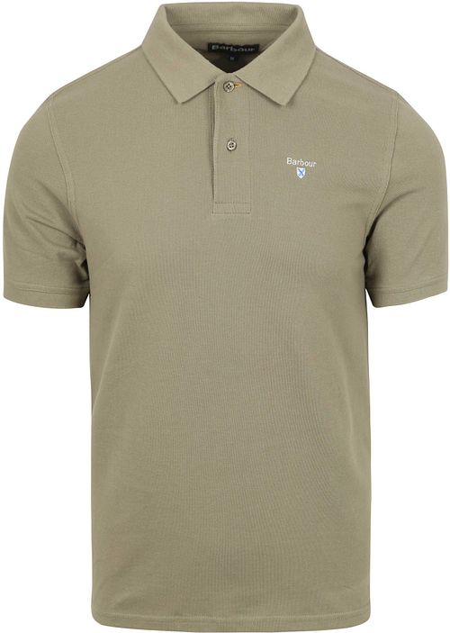 Polo piqué Barbour verde polveroso Product