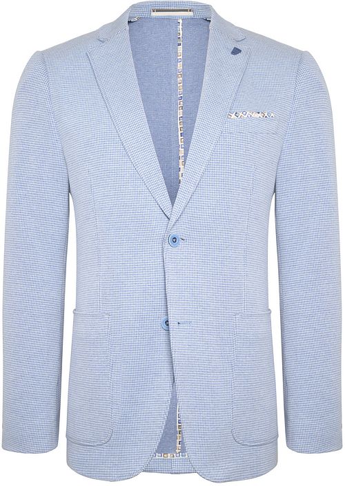 R2 Halvforet Blazer Trykk Lyseblå Product