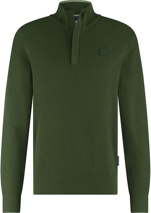 State Of Art Halv Lynlås Trøje Struktur Mørkegrøn Product