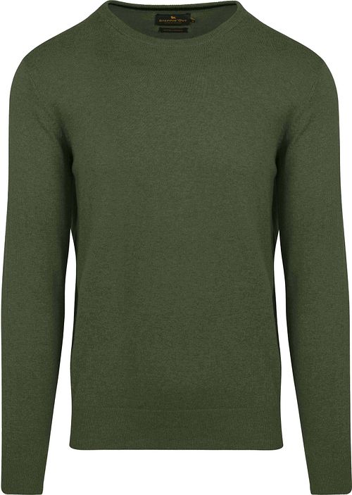 Steppin' Out Maglione in cotone e cashmere verde oliva Product