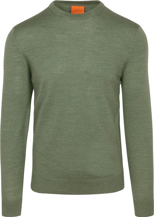 Suitable pullover in merino verde medio Product