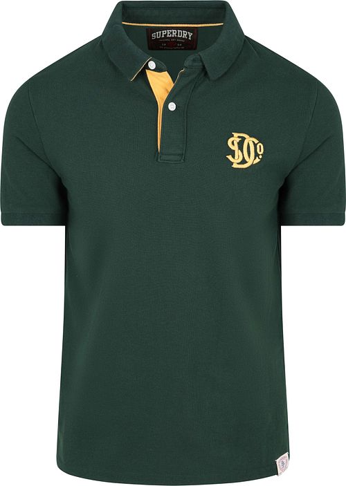 Superdry Piqué Polo Monogram Mörkegrön Product