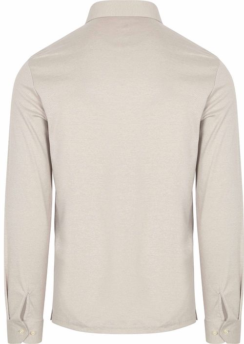 Desoto Essential Polo Manga Larga Beige Product / Achterkant