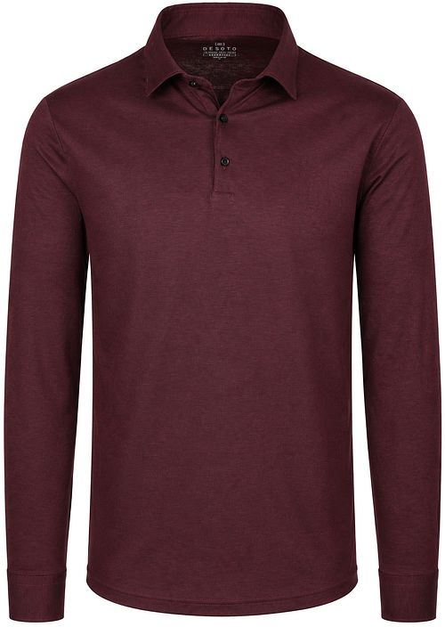 Desoto Longsleeve Poloshirt Essential Burgundy Product