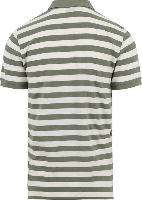 Gant randig piké-polo i grönt Product / Achterkant