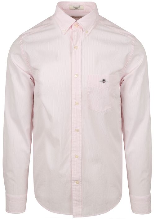 Gant Poplin Banker Chemise Rayures Rose Clair Product