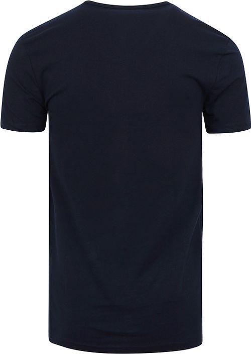 Garage Basic Stretch Navy Cuello de pico Product / Achterkant