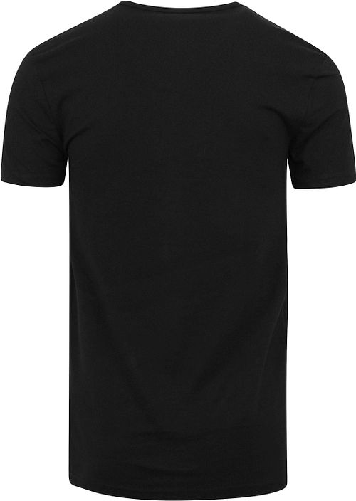 Garage Stretch Basic negro cuello de pico Product / Achterkant