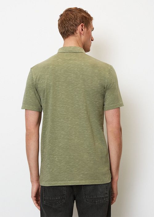 Marc O'Polo Pikétröja Melange Olivgrön Model / Achterkant