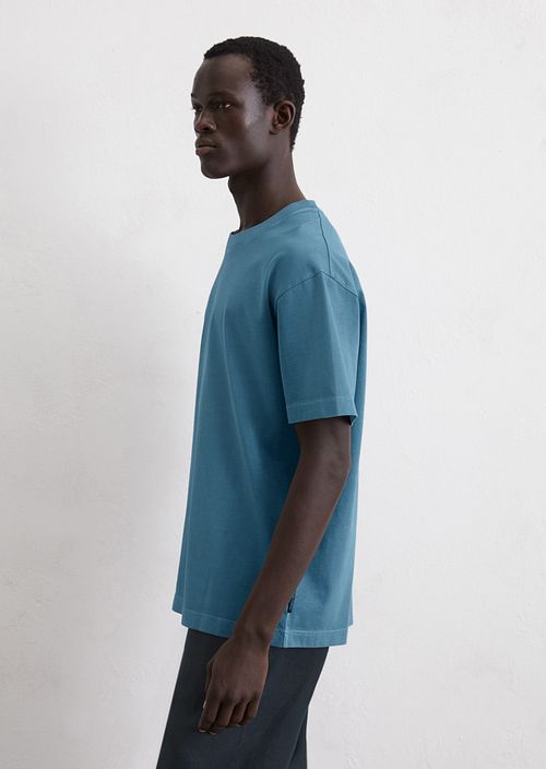Marc O'Polo Heavy T-Shirt Blue Model / Zijkant