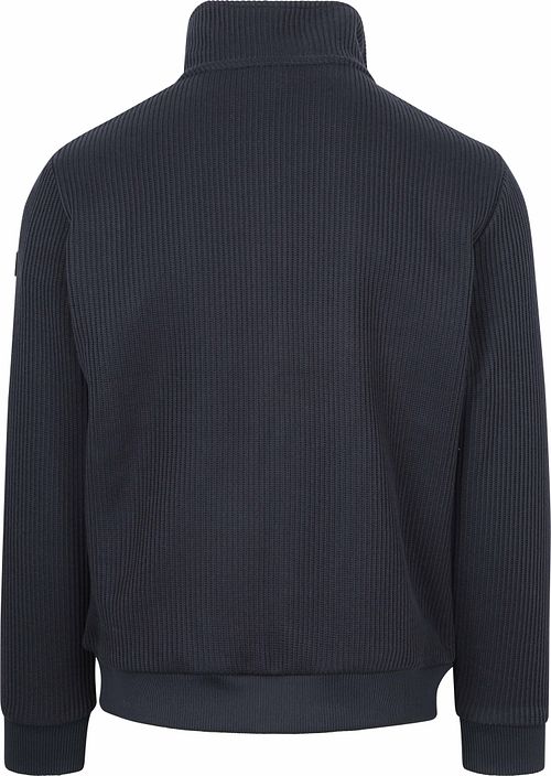 No Excess Vest Knitted Rib Structure Navy